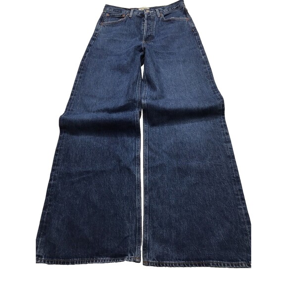 NWT AGOLDE Super Wide Leg Dame Jean Women 27(30x32) Enamour Wash Button Fly - Picture 1 of 16